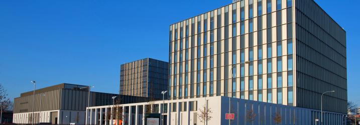 Riverside Campus with blue sky in the background